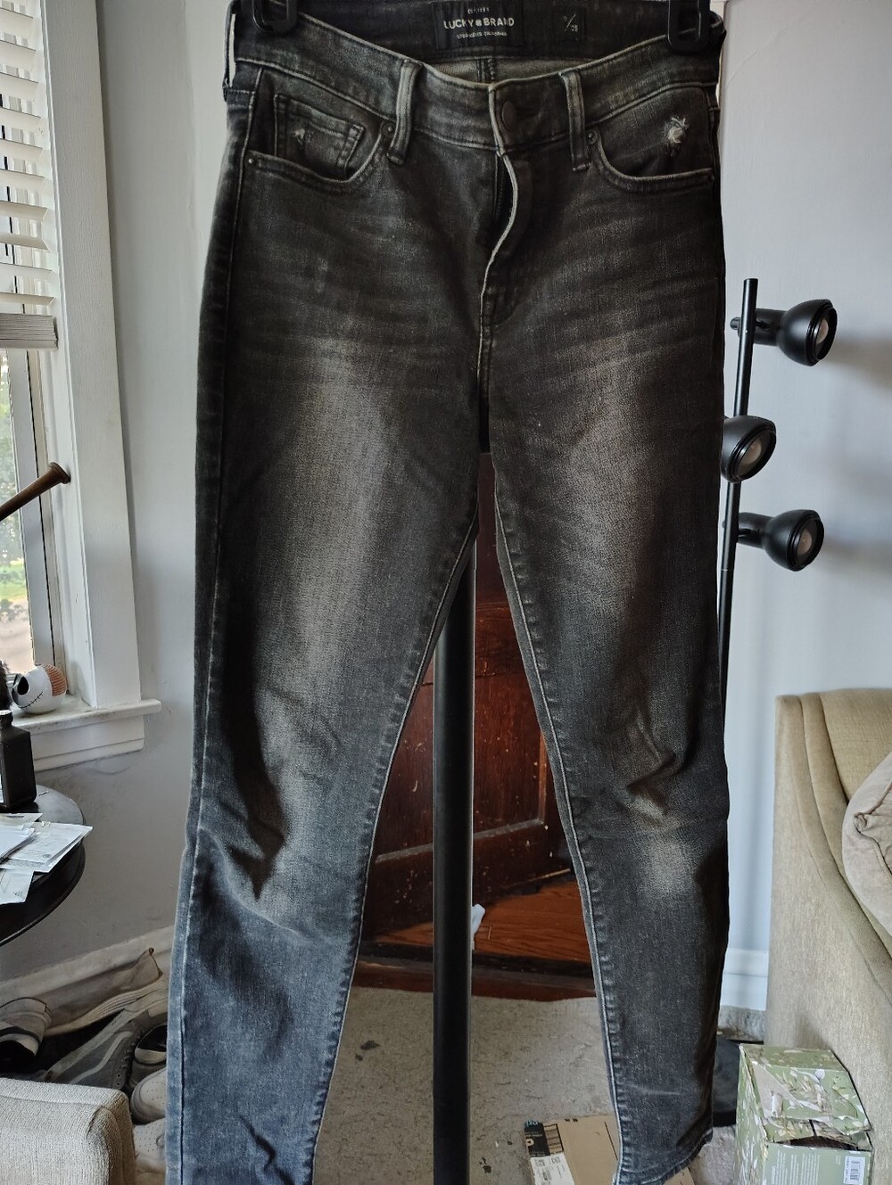 Lucky Brand Washed Black Skinny Jeans